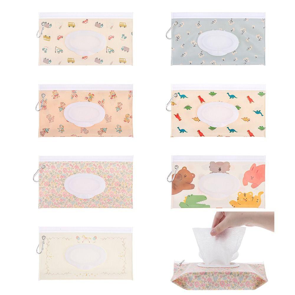 EVA Wet Wipes Bag Flip Cover Wipes Holder Case Cute Tissue Box Outdoor