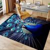 1PC peacock feathers Extra Large Non Slip Floor carpet, Office, family, bedroom, Studio Large Area Rug Indoor Rugs, Vibrant Colors