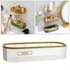 Bathroom Shelves, Hanging Clear Shower Organizer with Draining Hole, Accessories, Amber