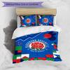 Blackburn Rovers Football Printed 3 Pieces Bedding Set, Comfortable Skin Friendly Bedroom Duvet Cover Set