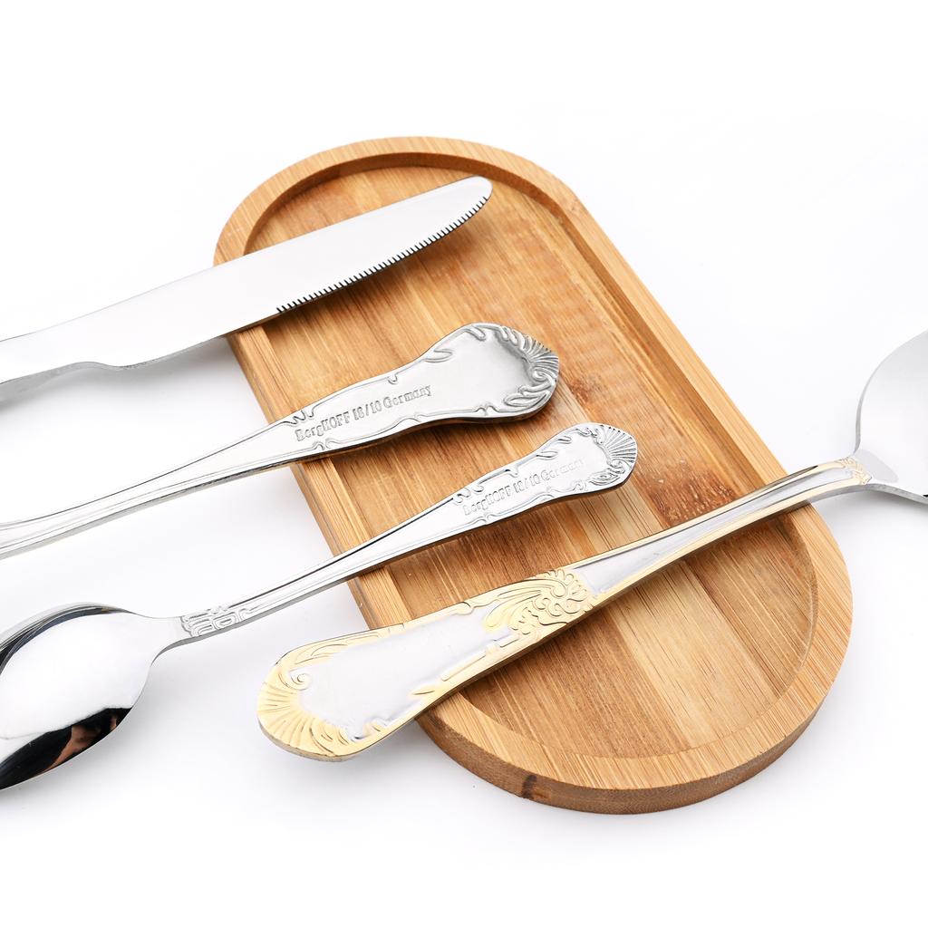 Винтажный набор столовой посуды в стиле вестерн, 24 шт., столовые приборы из нержавеющей стали 304, столовые приборы, светильник, роскошный стиль, обеденный нож, вилка, ложка, набор посуды