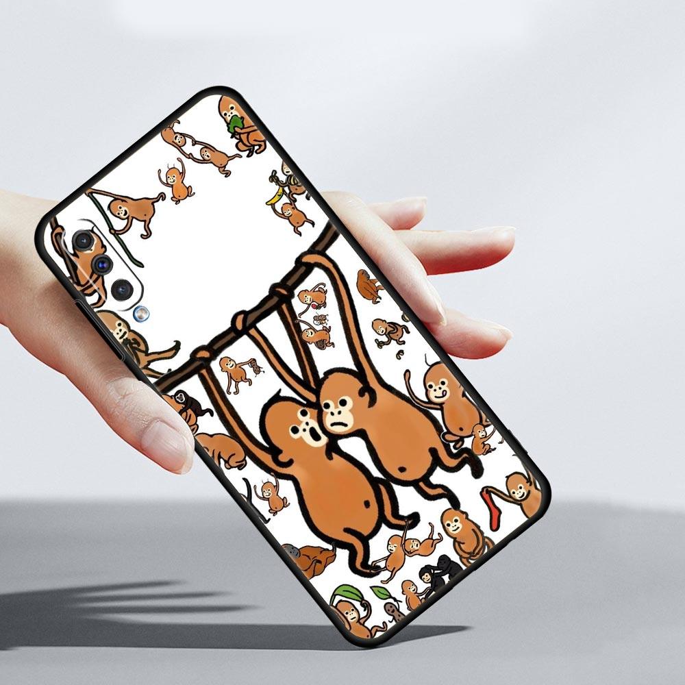 Чехол для телефона Обезьяна и Банан для Samsung Galaxy A56 A36 A26 A16 A34 A24 A42 A22 A20 A12 A40 A30 A10 5G Мягкий ТПУ Чехол-Оболочка Сумки
