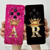 Чехол для телефона Xiaomi Redmi 14C 4G Корона Первая буква Силиконовый Мягкий Парный Задняя крышка Для Redmi14C 14 C Poco C75 Coque Capa