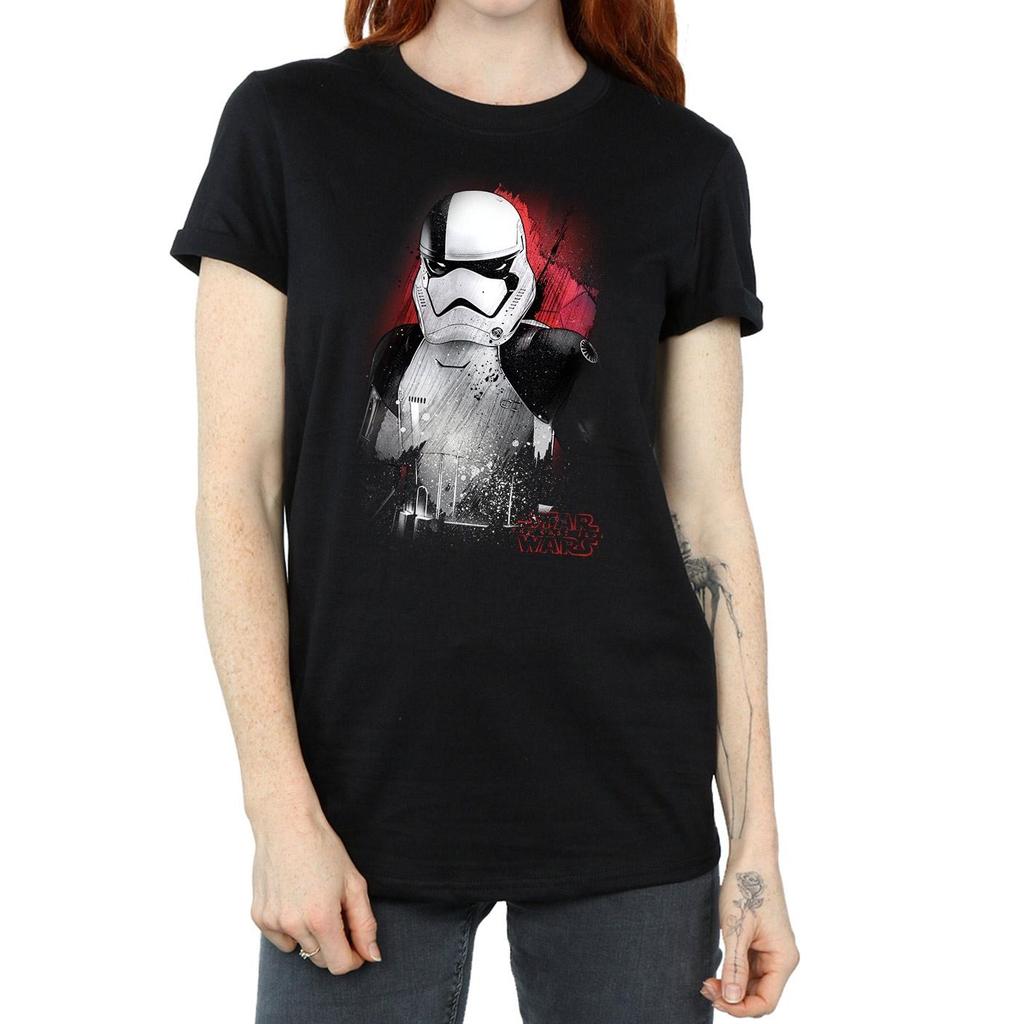 STAR WARS Womens/Ladies The Last Jedi Stormtrooper Brushed Cotton Boyfriend T-Shirt