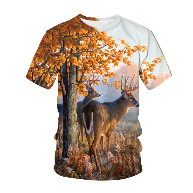 Summer Hunting Camouflage t shirt for men Casual Outdoors Printed Tees Selling Leisure round neck Short Sleeve Oversized Tops