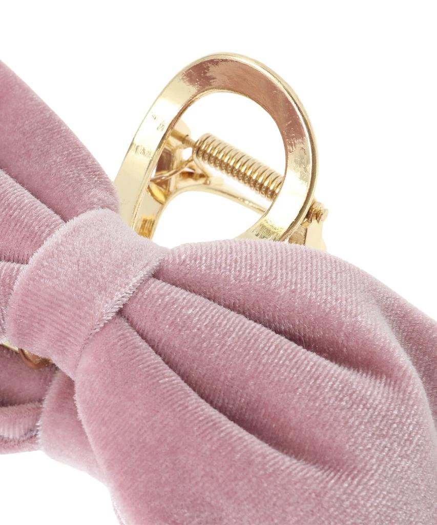 Maison de Fleur Бархатный памятный бант Розовый женский зажим,