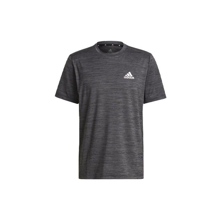 Adidas Set in Sleeve T Shirt Men's Metallic Black GM2074