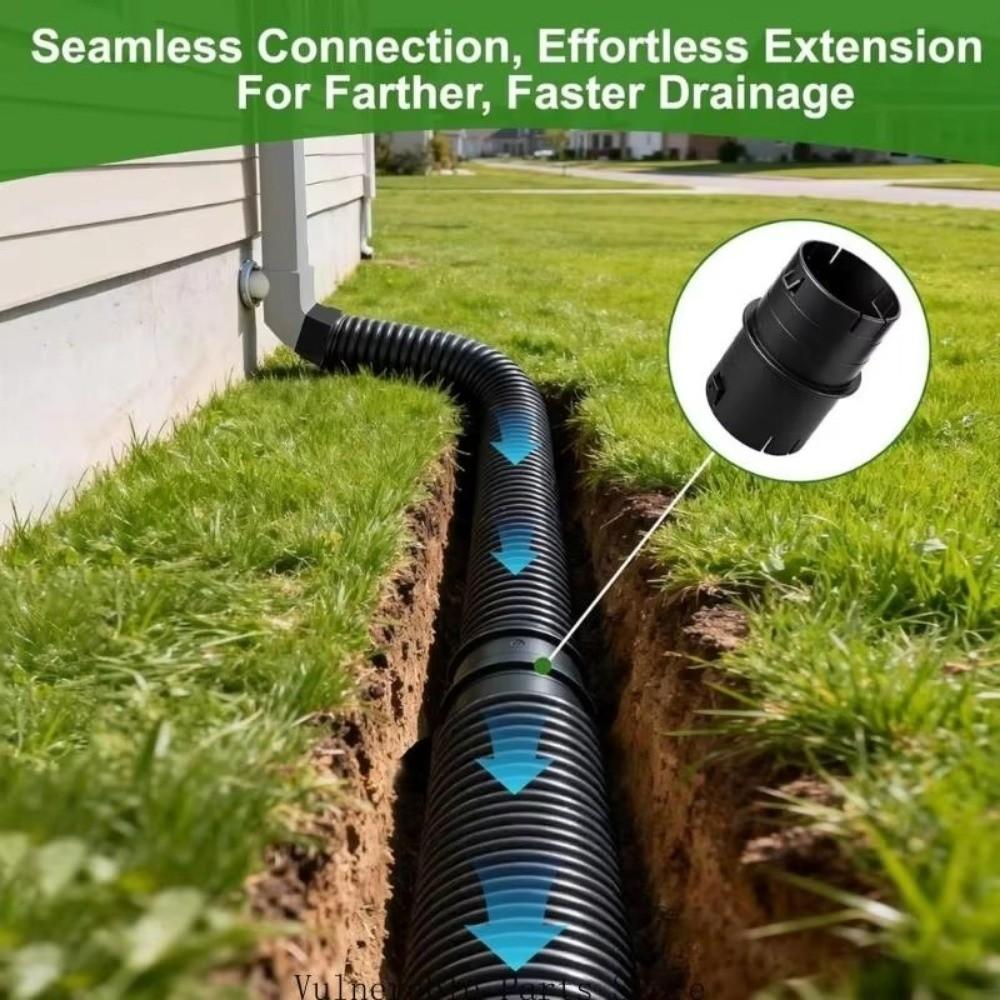 4-inch Pipe Internal Coupling Durable Drainage Adapter Fitting PVC Pipe Joint Corrugated Boat