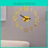 Элегантные настенные часы с цифрами, сделай сам, 3D зеркальная наклейка для стильного декора дома и офиса