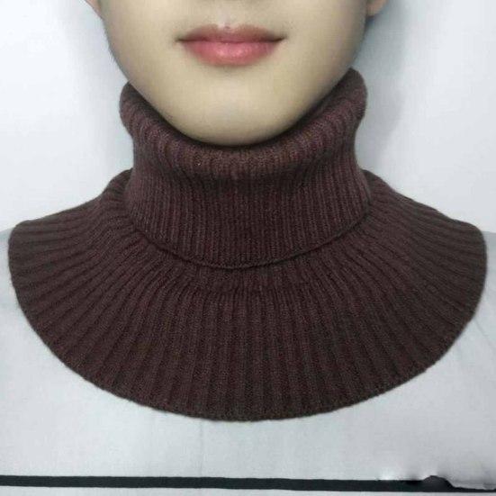 Men's Knitted Scarf Cold-Proof Versatile Keep Warmth All-match Solid Color Elastic Neck Cover for Winter