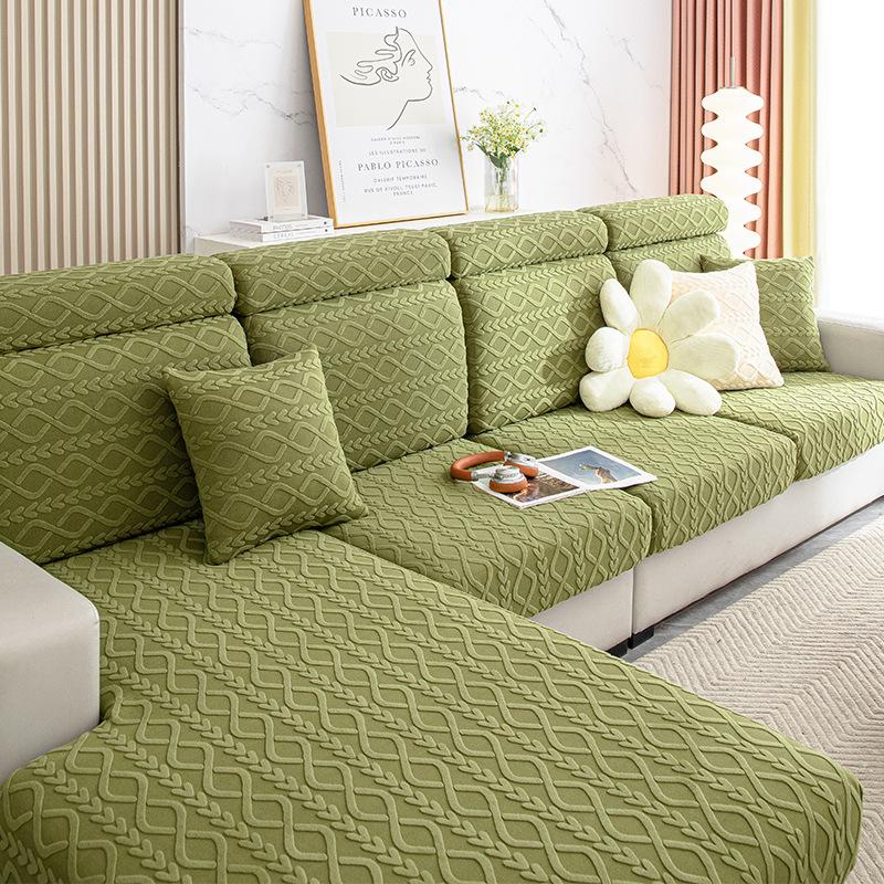 Жаккардовый флисовый чехол для дивана, универсальный универсальный эластичный чехол для дивана, универсальный чехол для дивана на четыре сезона, против кошачьих царапин