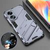 Прочный противоударный чехол для телефона Oppo A18 A38 A58 A78 A17 A57 A74 4G A94 A79 5G, автомобильный магнитный с держателем-подставкой, задняя крышка из ПК