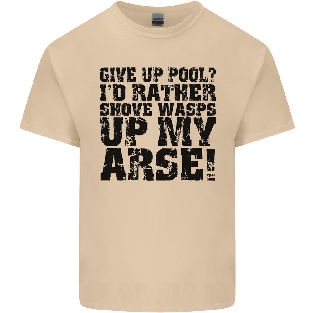 Give up Pool Player Funny Unisexs Cotton TShirt Tee Top