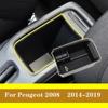 Для Peugeot 2008 3008 GT 4008 5008 308 408 автомобильный черный интерьер консоли подлокотник ящик для хранения перчаток лоток-контейнер-органайзер