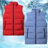 Men Puffer Vest Stand Collar Waistcoat Winter Warm Casual Outdoor Padded Lightweight Vest Sleeveless Jacket Coat