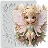 Flower Fairy Silicone Mold Fairy Fondant Molds Cake Decorating Tools Theme Cake Dessert Decorated Chocolate Candy Mold