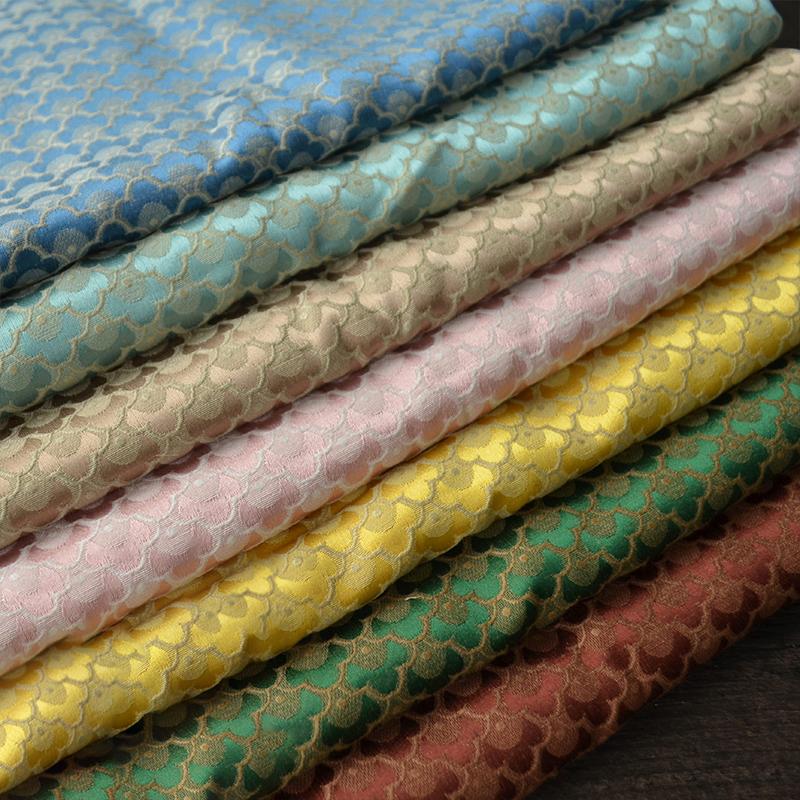 50*150cm Chinese Style Plum Pattern Satin Fabric Soft Retro Damask Woven Brocade Jacquard Fabric DIY Cheongsam Costume Patchwork