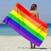 Яркое разноцветное пляжное полотенце Pride с радужной полосой, быстросохнущее, супервпитывающее, для пляжа, бассейна, кемпинга, йоги