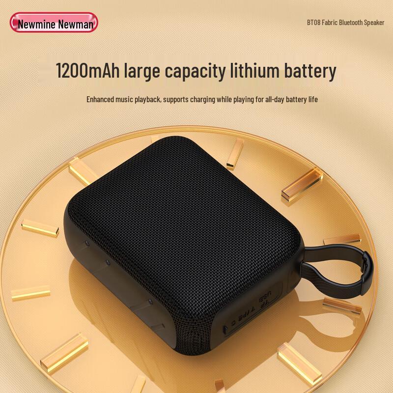 Портативная Bluetooth-колонка Newmine BT08, штекер CN (адаптер в комплекте)