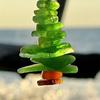 Sea Glass Christmas Tree Ornament Sea Glass Tree Resin Craft Ocean Beach Xmas Hanging