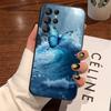 Blue Butterfly Ocean Waves Case For Samsung Galaxy Case S25 S23 S22 S21 S30 S20 S10 Ultra Plus FE TPU Soft Cover