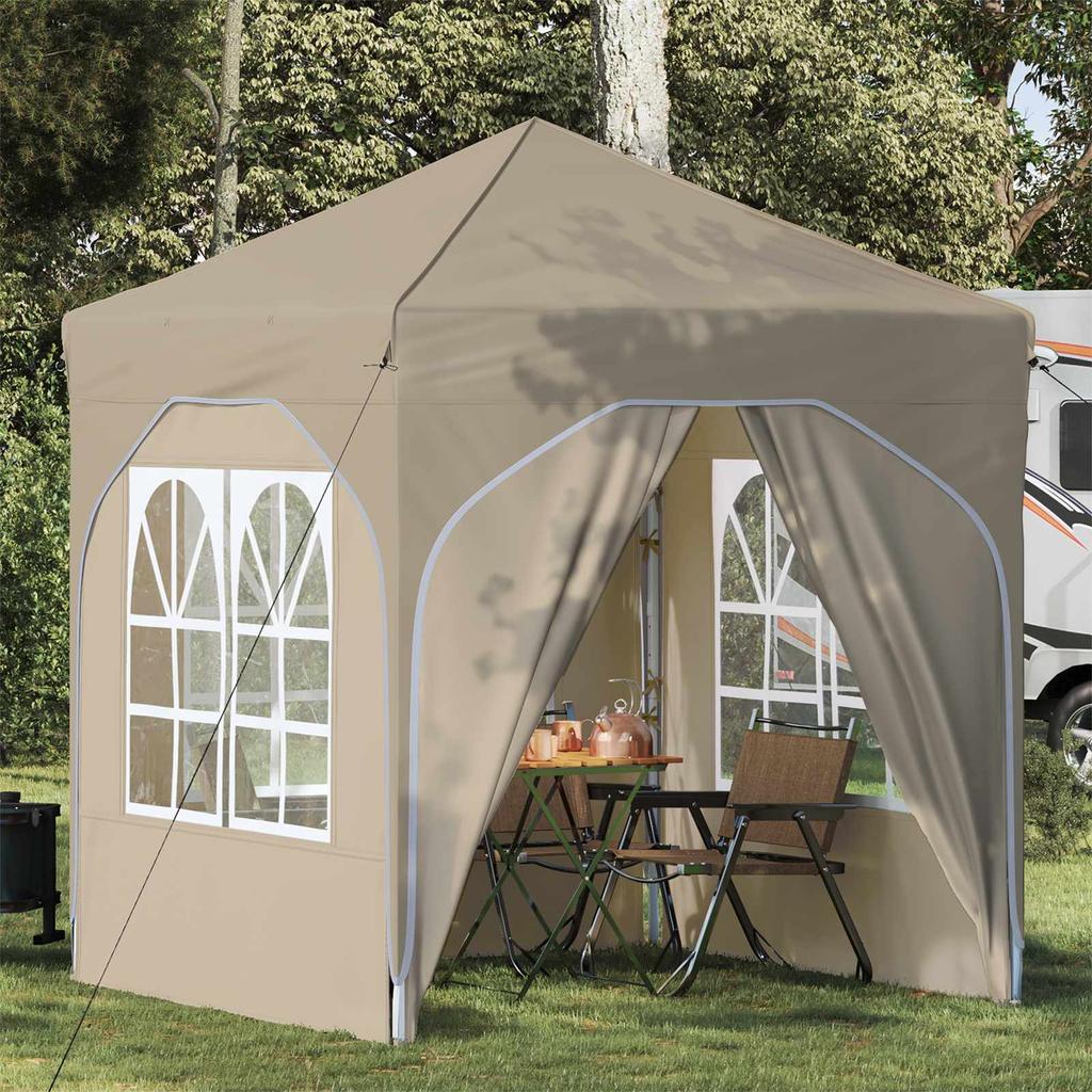 Pop up Party Tent 192 x 192 x 245 cm Cream