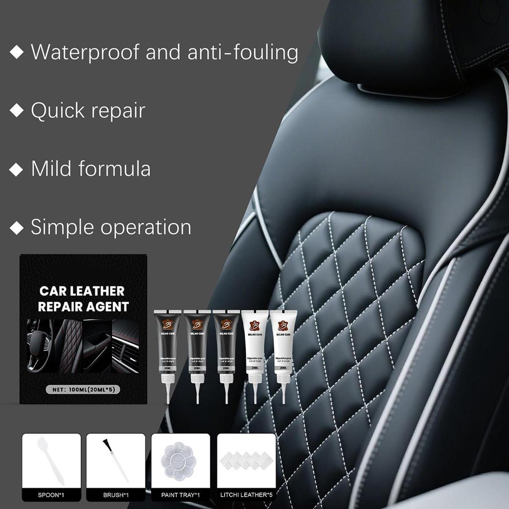 NewLeather Repair Kit Steering Wheel Refurbishment Car Interior Upholstery Color Repair Paste For Handbag Shoe Saddle Couch Boot
