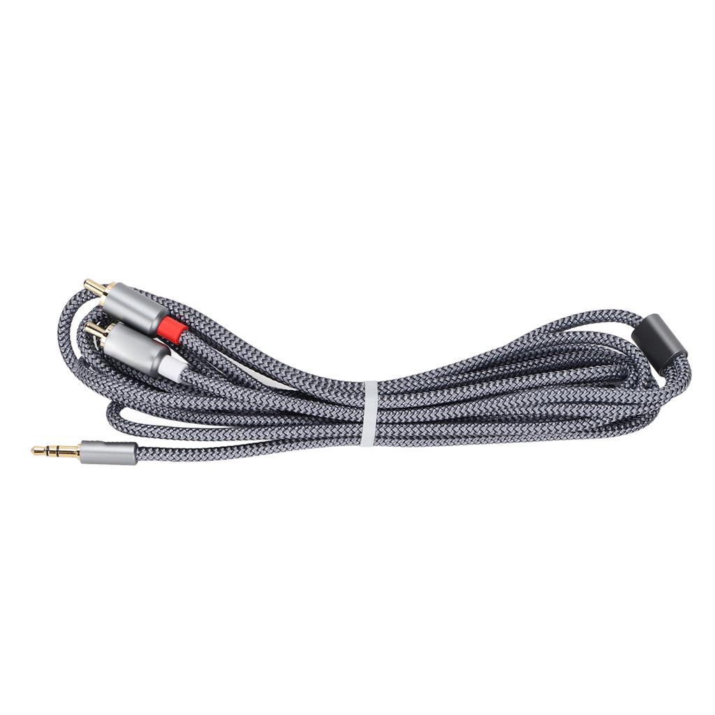 3.5mm Jack to 2 RCA Aux Audio Cable Double Lotus Head RCA Splitter Cable for Power Amplifier Audio Speaker 3m