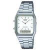 Retro Dual Time Watch, Silver, AQ-230A-7DMQYES
