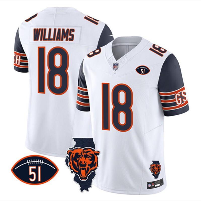 NFL Chicago Bears 18 Williams Football Jersey Men Team Sportswear