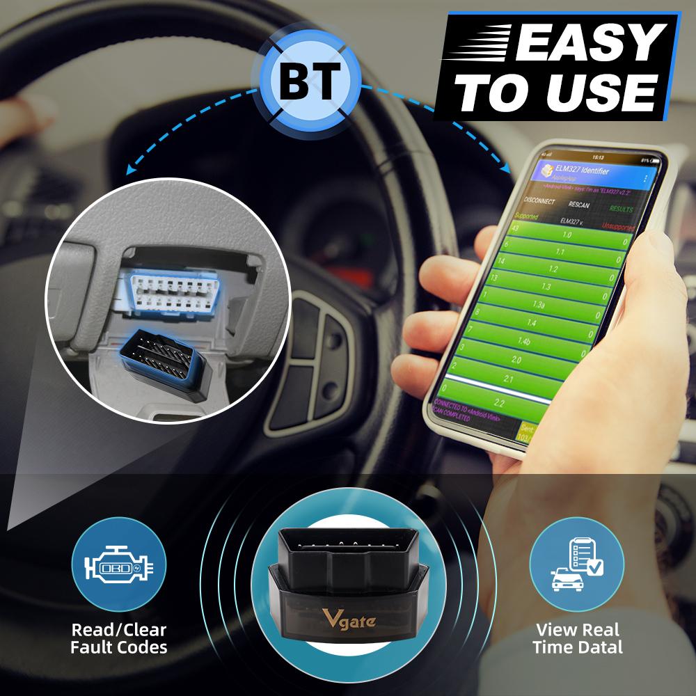 Vgate iCar pro Bluetooth 4.0 WiFi for IOS Android PC Auto Wake Up Elm327 OBDII Scanner Code Reader Car Diagnostic tool V2.1