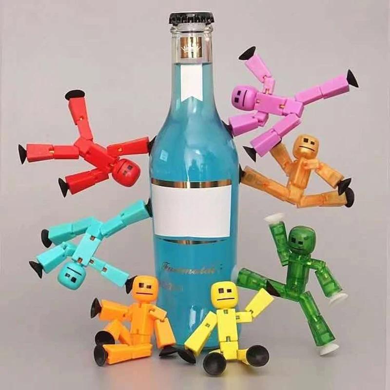 Suction Cup Stickbot Toys Sticky Robbot Toys for Boys Stick Bot Funny Deformable Action Figure Sucker Toys Kids Child Toy