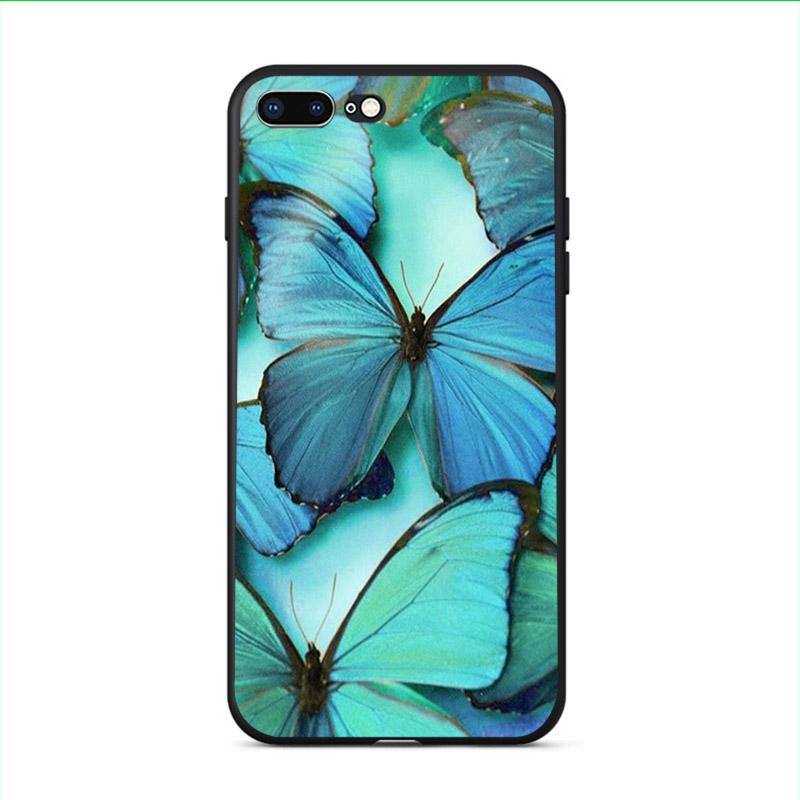 Милый чехол для телефона с бабочкой для iphone 11 11Pro Max, черный чехол из ТПУ, мягкие чехлы из ТПУ XR XS MAX X 7 8 6 6s plus 5 5S SE 2020, чехол Fundas