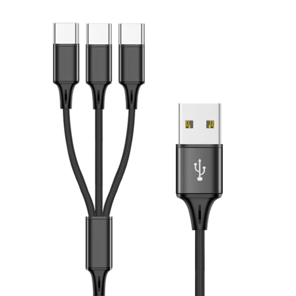 Мультизарядный кабель USB C-разветвитель 3/4/5 в 1 шнур для быстрой зарядки с 3/4/5 Type-C штекерным портом для телефонов планшетов