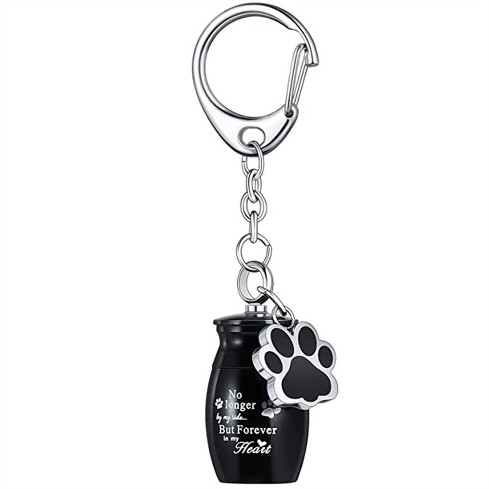 Dog Cat Ashes Pet Urns Keychain Paw Print Pet Urns Keyring Dog Ashes Keepsake  Cremation Jewelry
