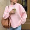 Women Winter Solid Color Sweater O-neck Long Sleeve Loose Fit Knitting Tops Thick Warm Pullover Jumper Streetwear