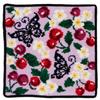 Blooming Anna Sui Chenille Handkerchief with Cherry and Butterfly Design Inches (Purple), Women's, Approx. 9.7 (23 Cm), 000478-0004-01