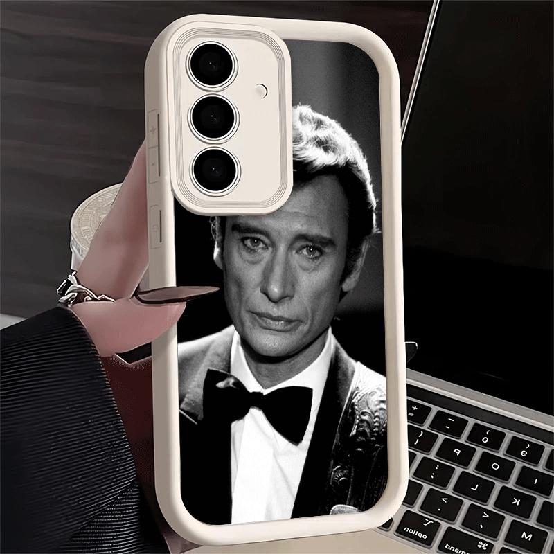 Чехол для телефона Samsung Galaxy S26 S25 Ultra S24 FE Johnny Hallyday Музыкальный чехол S23 Plus S22 + S21 S20 5G Мягкий силикон Funda