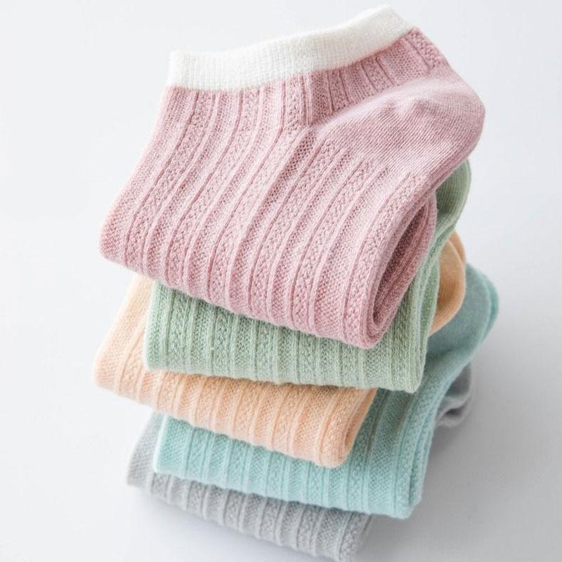 Женские хлопковые носки Harajuku, милые забавные носки, комплект коротких носков Лолиты в японском стиле, 5 пар