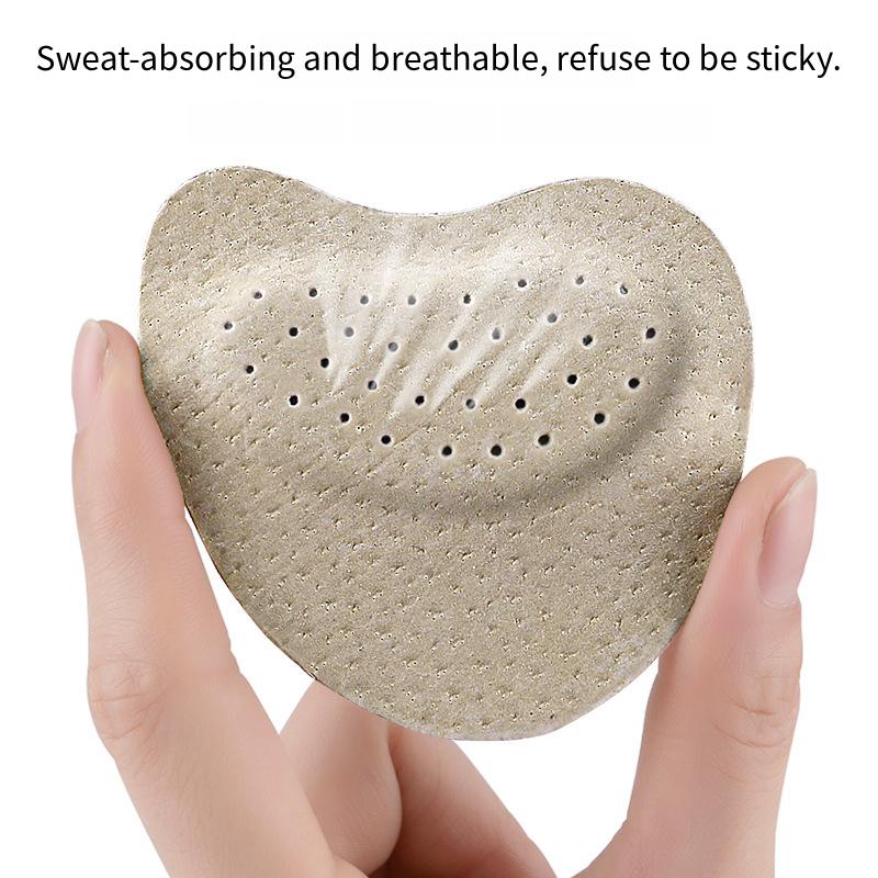 Кожаные подушечки на высоком каблуке в передней части стопы, мягкие впитывающие пот противоскользящие наклейки, летние сандалии, самоклеящаяся невидимая нескользящая подушечка