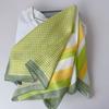 Women's Vibrant Yellow Small Square Scarf: Lightweight Multi-use As Scarf Belt & Necktie Skin-brightening