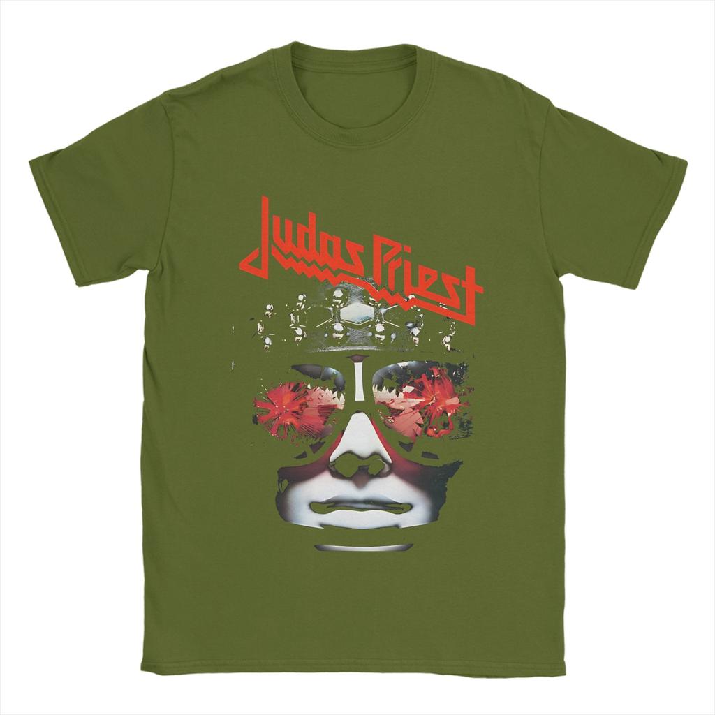 Британский Метал Judas Priest Футболка Пляжная 100% Хлопок Футболки Для Мужчин Хипстер Повседневная Футболка С Коротким Рукавом Винтажная Одежда