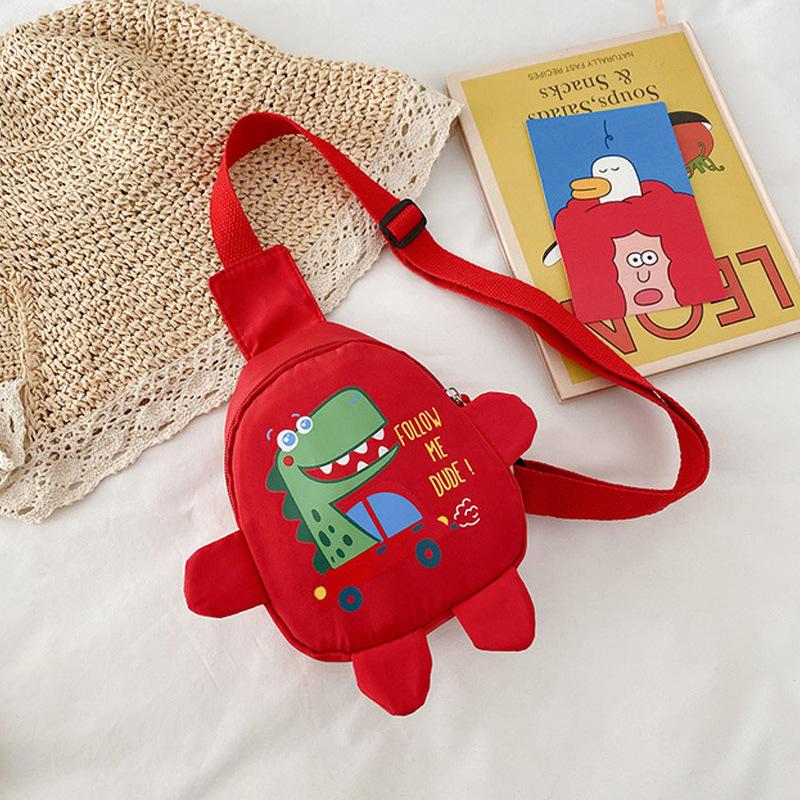 Милые мультяшные детские наплечные сумки, детские сумки-мессенджеры для путешествий на открытом воздухе, унисекс, мини-повседневная нагрудная сумка с динозавром