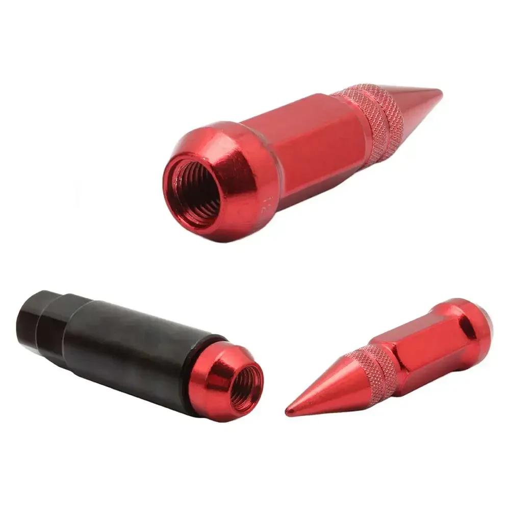 20pcs Racing Composite Nut Longer Nut Steel Lock Wheel Lug Nut Bolt With Spikes Universal Car Styling Wheel Nuts M12X1.5/M12X1.5