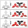For Mitsubishi Outlander Ralliart Lancer ASX Pajero Delica EVO Car Badge Front Grille Rear Trunk Hood Lid Logo Emblem Accessorie