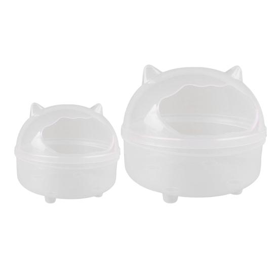 Ванная комната для хомяка Прозрачная ванна для хомяка Песчаная ванна для хомяка Контейнер для маленьких животных Песочница для пылезащитной ванны Кровать для хомяка Аксессуары для клетки