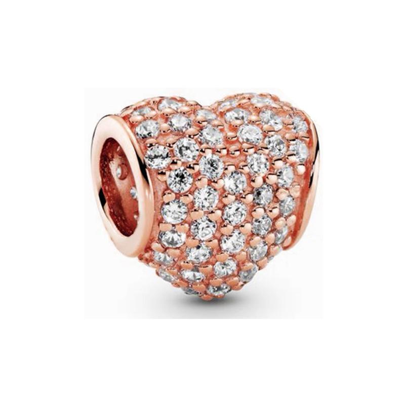 Miniso Блестящая Шарм-бусина с покрытием Rose Gold Шармы Подвески Подлинные Совместимы с медными Браслетами Ожерельями Бусины Идеально Для DIY Украшений Подарок Женщине