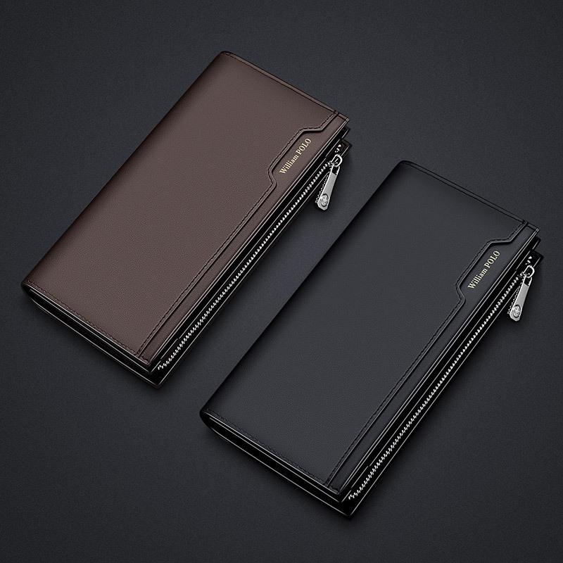 Мужской длинный кошелек и держатель для карт King Paul из натуральной кожи с отделениями для нескольких карт