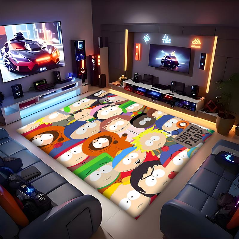 South Park Polyester Carpet, Soft Indoor Mat for Office Chair, Living Room, Computer Desk - Decorative Home Office Rug Design