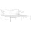 vidaXL Ausziehsofa Bettgestell Weiß Metall 90x200 cm